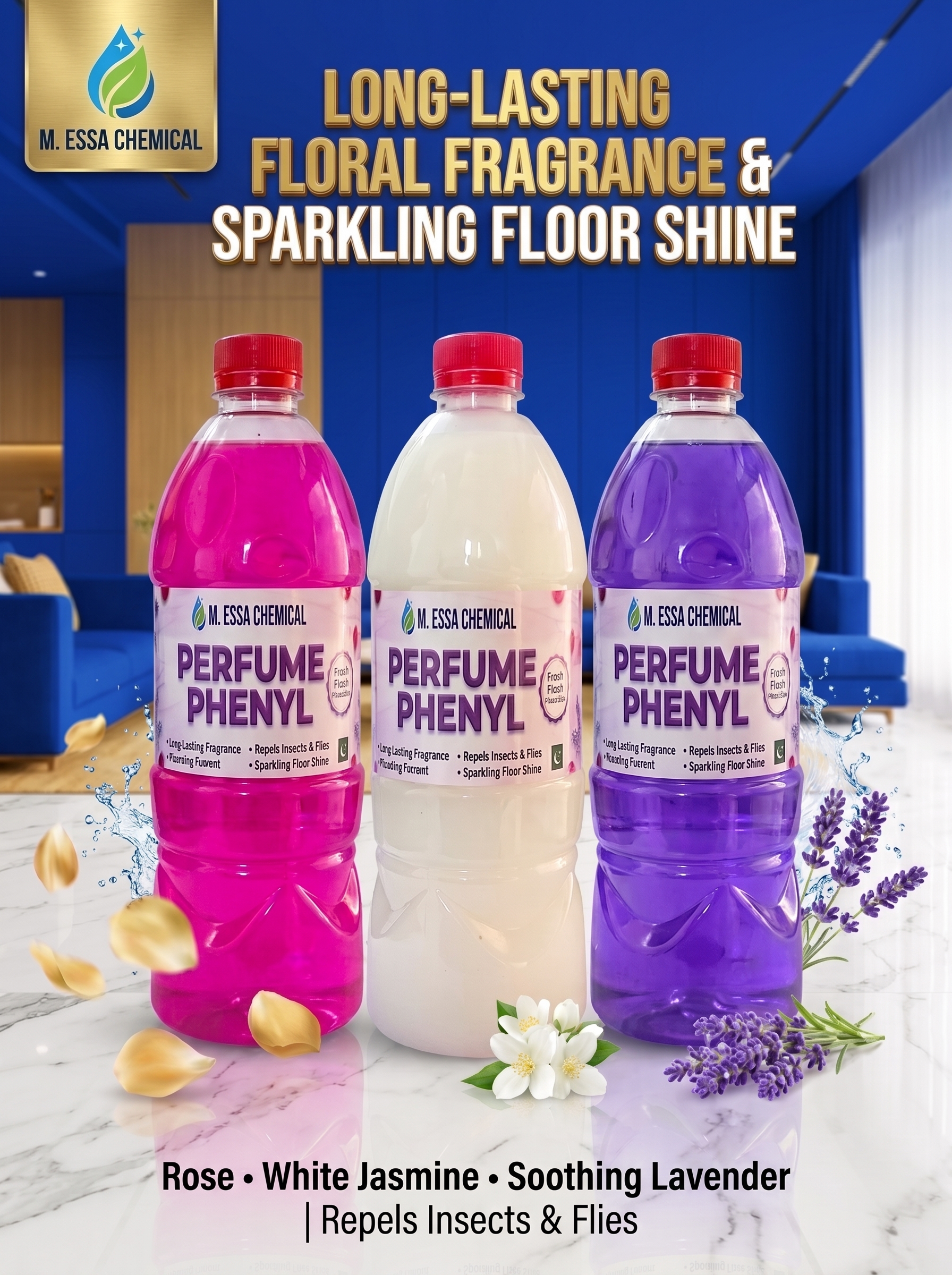 ESSA Premium Perfume Phenyl – Concentrated Floor Cleaning Liquid with Long-Lasting Fresh Fragrance