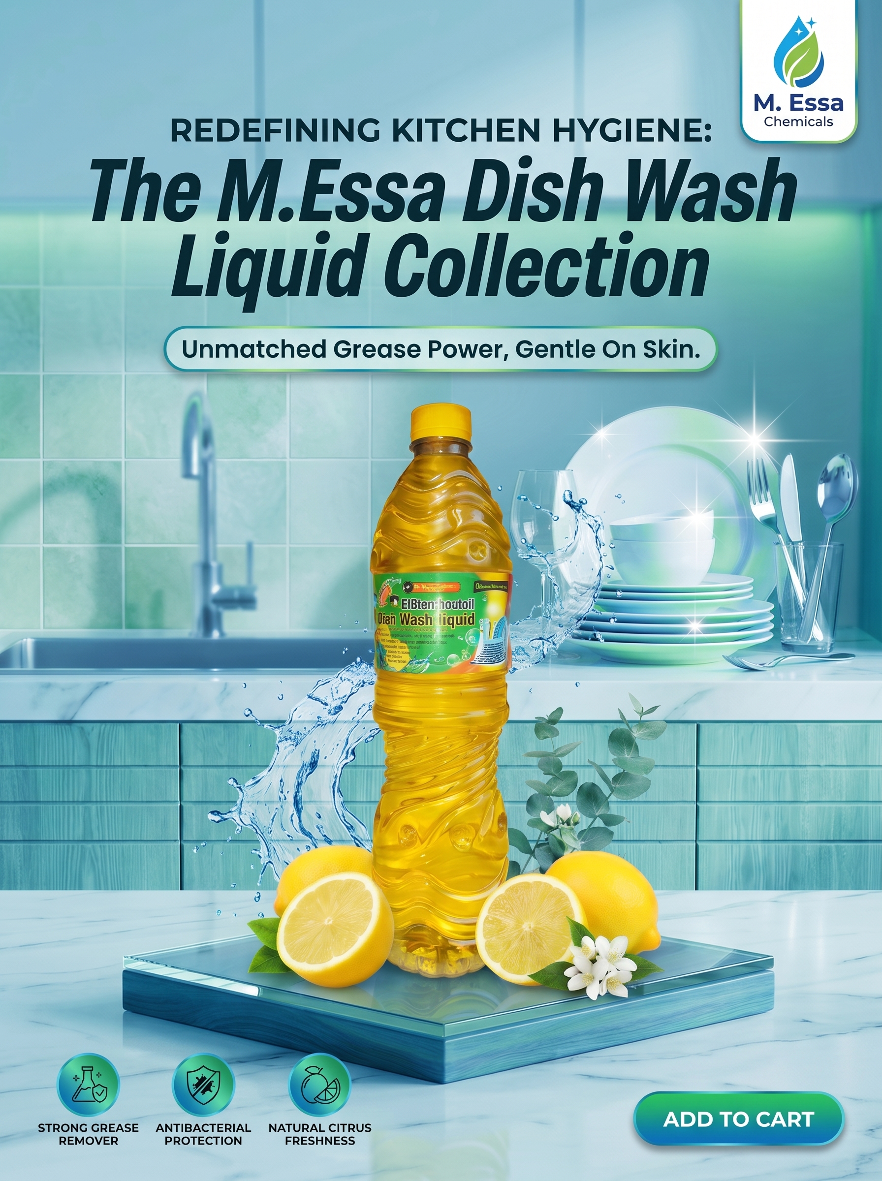 How to Remove Tough Grease Easily with ESSA Lemon Dishwashing Liquid