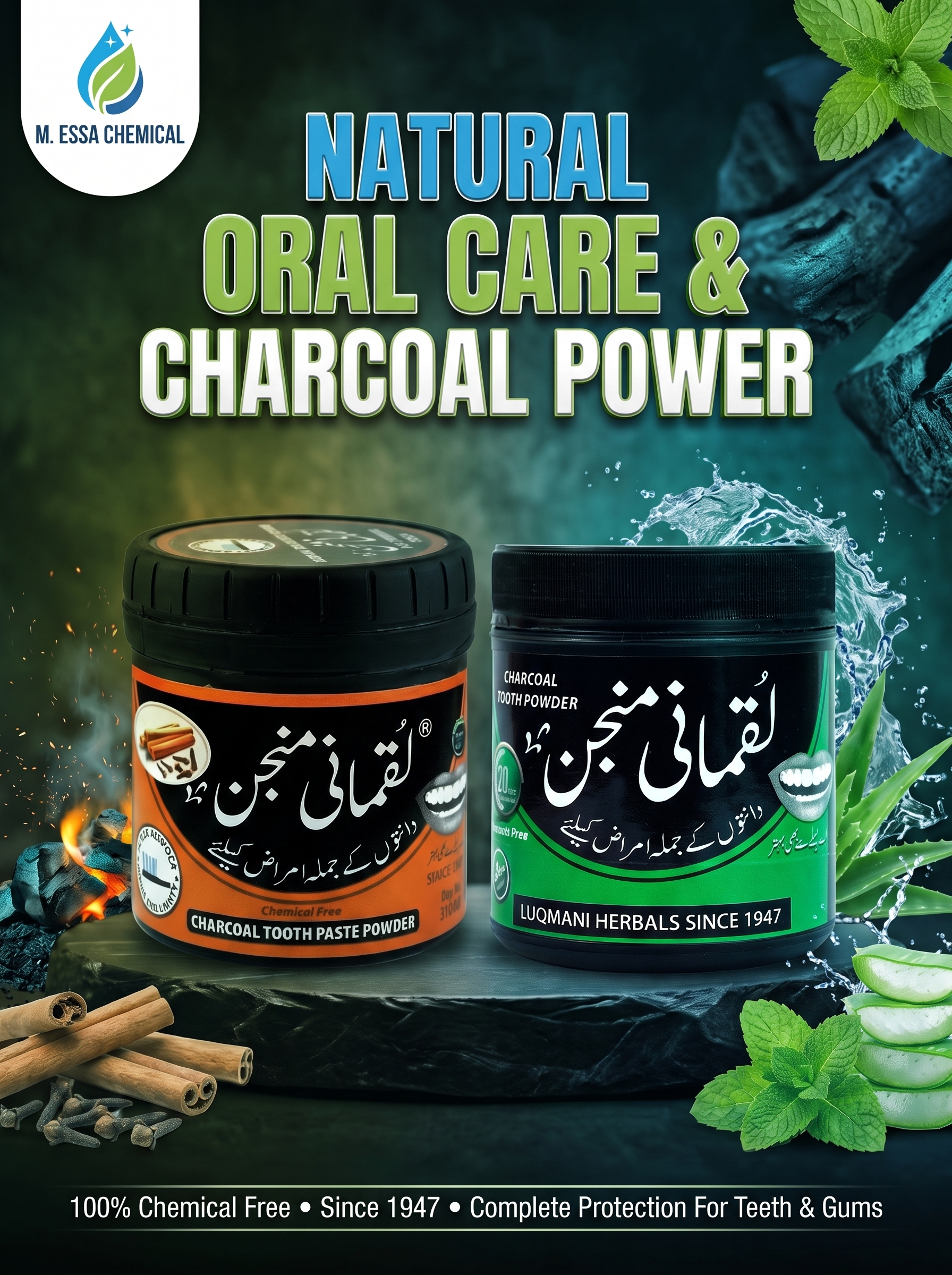 How to Use Luqmani Herbal Charcoal Tooth Powder – 100% Chemical-Free Natural Teeth Whitening for Better Cleaning Results