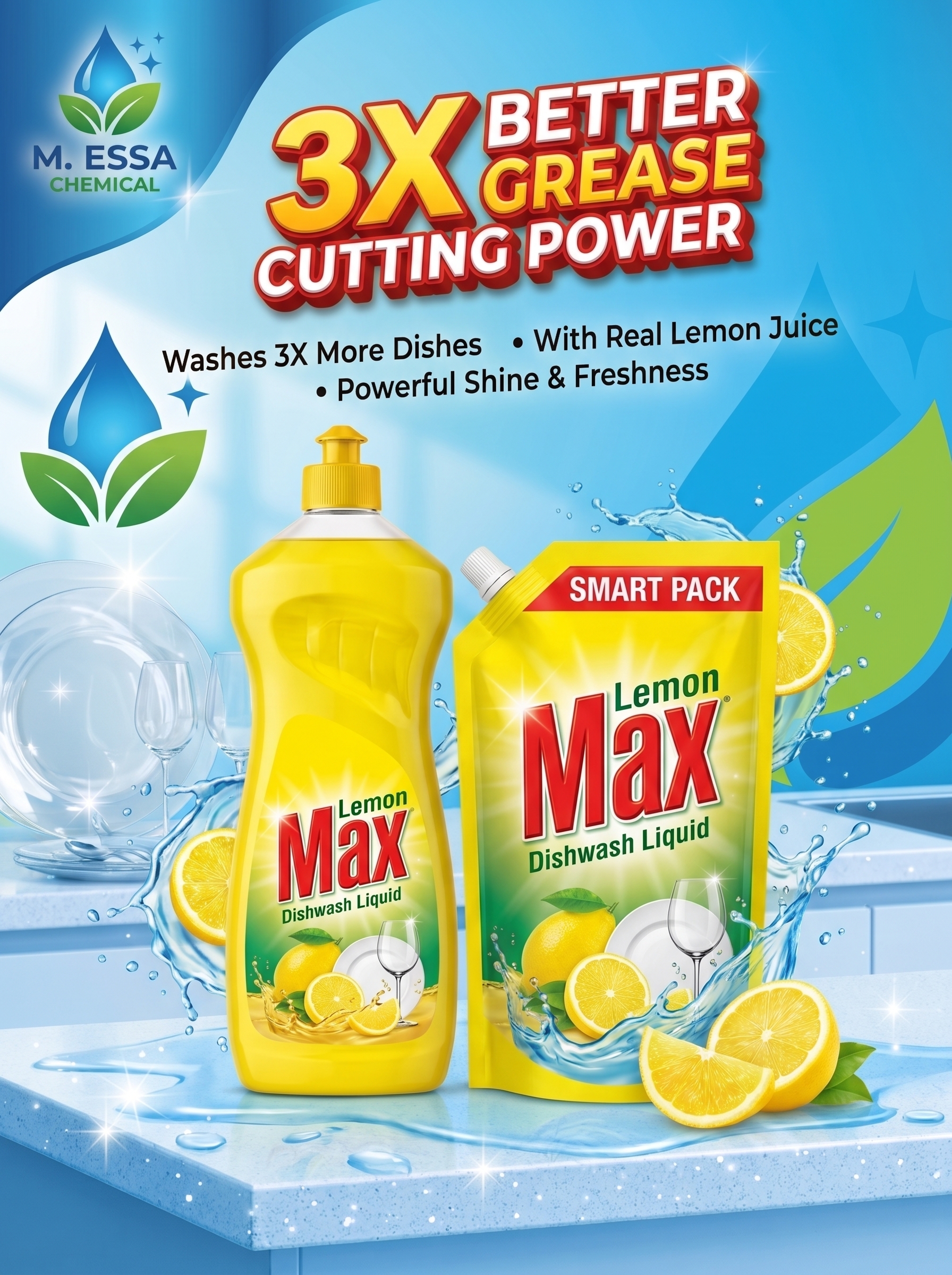 How to Remove Tough Kitchen Grease Easily with Lemon Max Dishwash Liquid